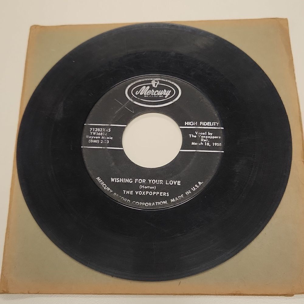 The Voxpoppers The Last Drag Wishing For Your Love 45 RPM Vinyl Record Vintage